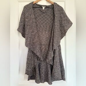 Cato Open Front Long Knit Sweater Vest Cardigan Lagenlook Cottagecore Sz 18/20W